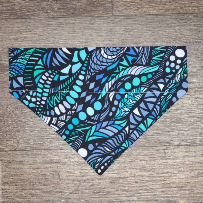 Blue Geometric Bandana