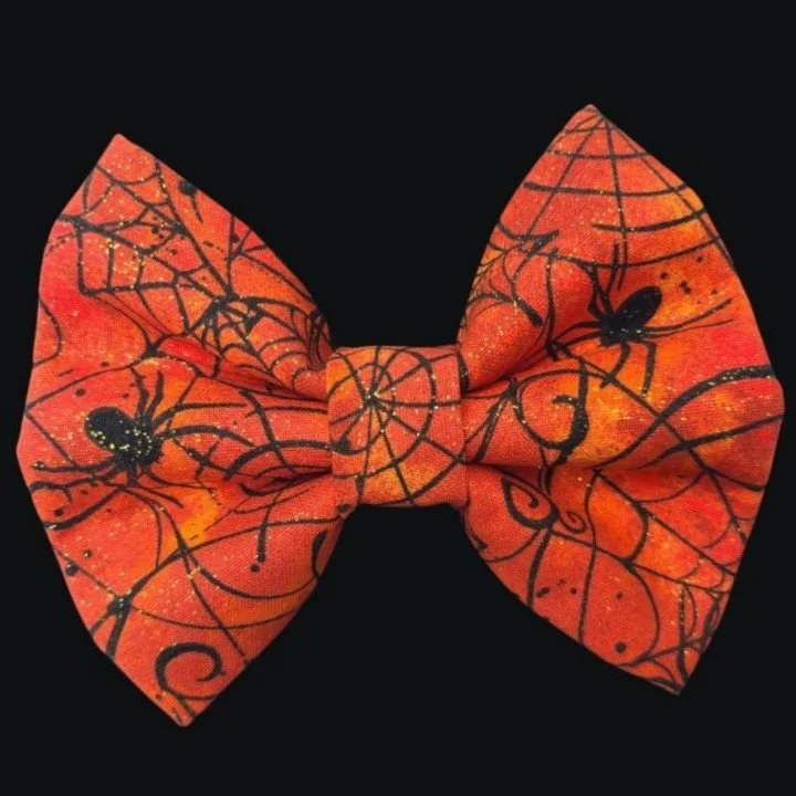 Bow Tie - Halloween Spiders